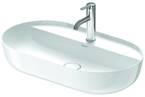 DURAVIT Luv oválna umývadlová misa s otvorom, bez prepadu, 700 x 400 mm, biela, s povrchom WonderGliss, 03807000001