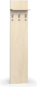 Vešiaková stena PRIMO WOOD, 3 háčiky, polica, roky zvisle, breza