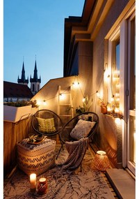 Čierne záhradné kreslo z umelého ratanu Bonami Selection Avocado