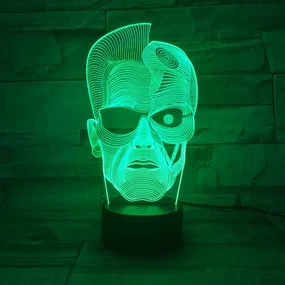 3Dmix 3DL-DRGB006 – 3D LED nočná lampa - Terminátor (Dual RGB)