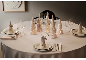 Biely vianočný svietnik z kostného porcelánu Kähler Design Nobili, výška 30 cm