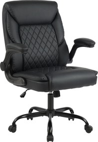 Kancelárska stolička Medfield koženka - čierna
