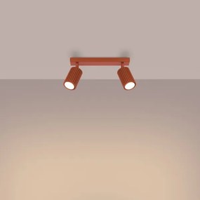 Sollux SL.1637 - Bodové svietidlo KARBON 2xGU10/10W/230V červená