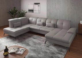 XXXLutz SEDACIA SÚPRAVA, textil, koža, svetlosivá Sit & More - Sedačky - 00014401174Y