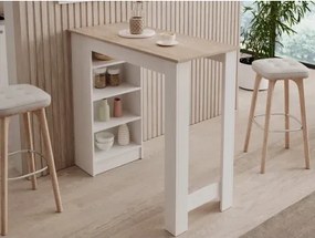 Barový stôl Mojito, bílý/dub sonoma%