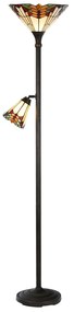 2 tienidlá stojaca lampa na čítanie Tiffany SEMAFOR DUO 30*178