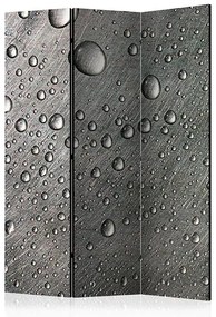 Paraván - Steel surface with water drops [Room Dividers]