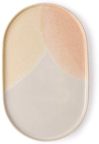 HK living Oválna servírovací tanier 80's Pink Nude
