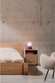 Nočný stolík v dekore duba s poličkami v prírodnej farbe Toopt – noo.ma