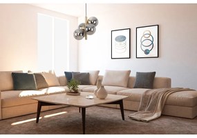 Sivé/v zlatej farbe závesné svietidlo so skleneným tienidlom ø 15 cm Forte – Squid Lighting