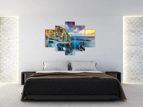 Obraz - Stredomorská dedina (150x105 cm)