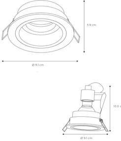 Lucide 22958/01/30 - Podhľadové svietidlo EMBED 1xGU10/50W/230V