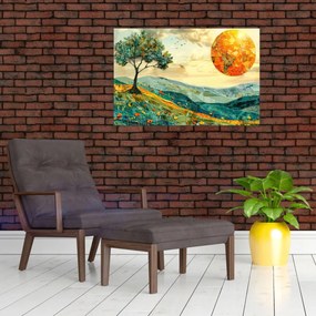 Obraz - Ilustrácia krajiny (90x60 cm)