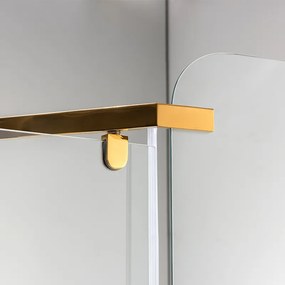 BPS-koupelny Päťuholníkový sprchový kút KZ91A 80x80 zlatá/transparent - bez vaničky