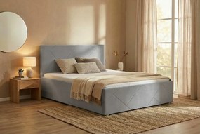 Postel TONY 160x200 cm Svetlosivá Bez matraca