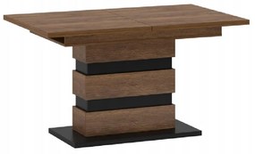 Kondela Rozkladací jedálenský stôl, dub bolzano/čierna, 140-180x86 cm, DELIS S