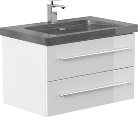 XXXLutz SKRINKA S UMÝVADLOM, biela s vysokým leskom, biela s vysokým leskom, 75 cm MID.YOU - Online Only kúpeľne - 00000D001601