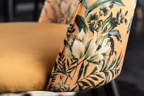 Stolička BOUTIQUE zamatové žltá