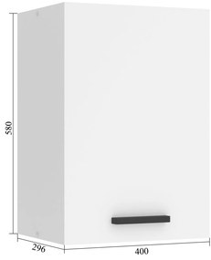 Kuchynská skrinka Belini Premium Full Version horná 40 cm eben kráľovský