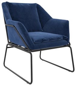 Modré zamatové kreslo Avery – Støraa