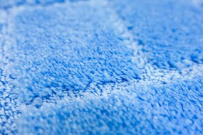 Kúpeľňový koberček Lotus modrý, tehla