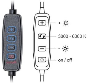 Ecolite LU13A-BI- LED Stmievateľná stolná lampa LIPA LED/10W/230V 3000-6000K biela