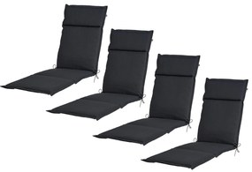 Livarno home Polstrovaná podložka na kreslo Houston, antracitová, 4 kusy  (800008800)