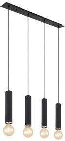 Globo 15499-4H - Luster na lanku MARION 4xE27/60W/230V čierne drevo