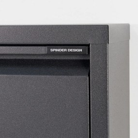 Čierna kovová skrinka na topánky Billy – Spinder Design