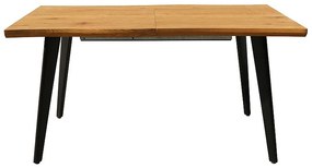 Rozkladací jedálenský stôl 120-180 cm Faustina (dub artisan + čierna) (pre 4 až 8 osôb). Vlastná spoľahlivá doprava až k Vám domov. 1050174