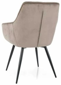 Jedálenská stolička Lilia Velvet, béžová