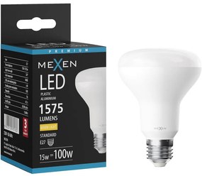 Mexen Nova, LED žiarovka E27, R80, 15W, Teplá - 3000K, 1575 lm - L105-E27-1530-01