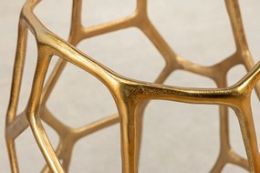 Príručný stolík LIQUID GEOMETRIE 50 cm tvrdené sklo čierne zlato