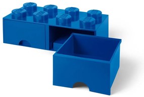 Tmavomodrý úložný box s dvoma zásuvkami LEGO®