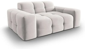 Svetlosivá zamatová pohovka 156 cm Kendal - Micadoni Home