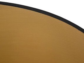 Bavlnený tienidlo čierne 45/50/28 so zlatým vnútrom