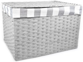 Úložný box s vekom sivý Rozmery (cm): 40x29, v. 28