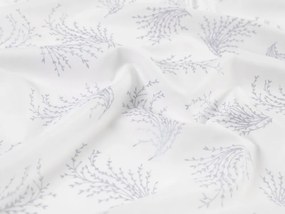Biante Dekoračný záves Sofia SF-009 Strieborné vetvičky na bielom 150x140 cm