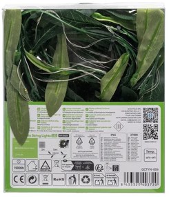 Aigostar - LED solárny reťazec 100xLED/12m IP65 teplá biela olive