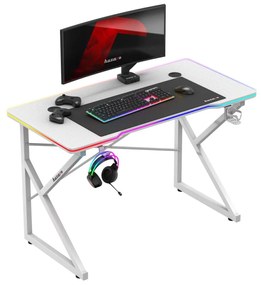 PC stolík Hyperion 1.7 (biela + viacfarebná) (s LED osvetlením). Akcia -20%. Vlastná spoľahlivá doprava až k Vám domov. 1087499