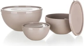 Sada misiek (3 x miska s vekom) Culinaria, latte hnedá%