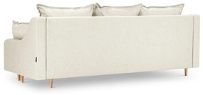 Krémovobiela rozkladacia pohovka s úložným priestorom Mazzini Sofas Freesia