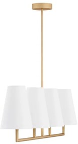 Argon 1828 - Luster na tyči SAFIANO 4xE27/15W/230V zlatá