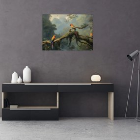 Sklenený obraz - Tropický les (70x50 cm)