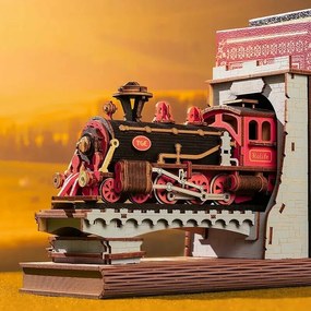 RoboTime 3D puzzle Knižná podpera Historický parnývlak