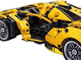 Stavebnica auta SUPERCAR No.J2012 žltá - 422 dielikov