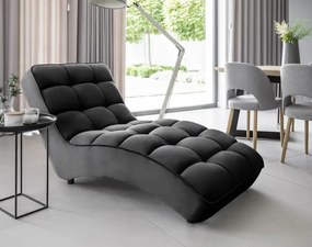 Relaxačné kreslo - leňoška NANA, čierna (RIVIERA 100)