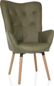 XXXLutz KRESLO UŠIAK, textil, zelená MID.YOU - Kreslá - 001918035702