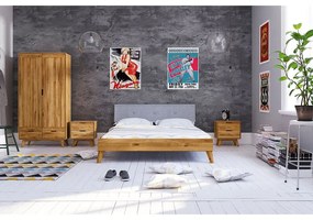 Šatníková skriňa z dubového dreva 90x180 cm Greg - The Beds