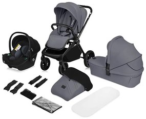 Lionelo - Kombinovaný kočík 3v1 MIKA PLUS Grey Stone